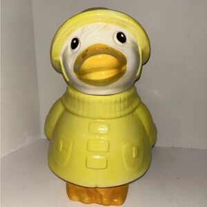 Yellow Duck Cookie Jar